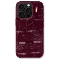 iDeal of Sweden Cover posteriore in pelle vegana MagSafe Apple iPhone 16 Pro - Fine Wine Croco