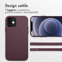 Accezz Cover in Pelle con MagSafe Apple iPhone 12 (Pro) - Heath Purple