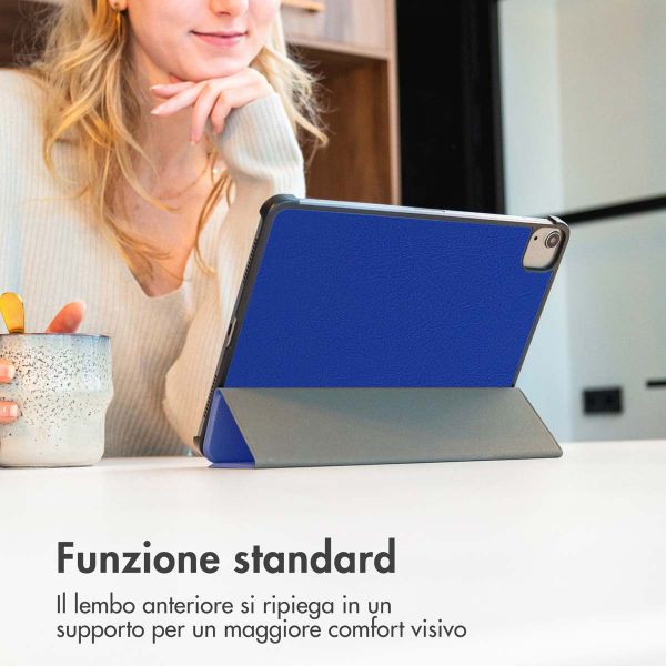 imoshion Cover a libro Trifold Apple iPad 9 (2021) 10.2 pollici / iPad 8 (2020) 10.2 pollici / iPad 7 (2019) 10.2 pollici - Cobalt Blue