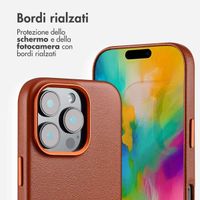 Accezz Cover in Pelle con MagSafe Apple iPhone 16 Pro - Sienna Brown