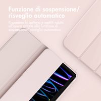 Accezz Cover a libro in silicone Smart Apple iPad Air 11 pollici (2026) M4 / (2025) M3 / (2024) M2 / Air 5 (2022) / Air 4 (2020) - Rosa
