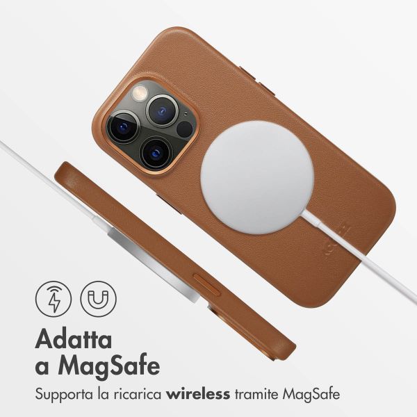 Accezz Cover in Pelle con MagSafe Apple iPhone 14 Pro - Sienna Brown