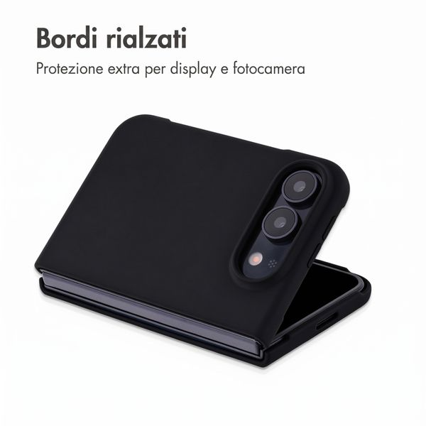 Accezz Cover in silicone liquido con MagSafe Apple iPhone Duo - Nero