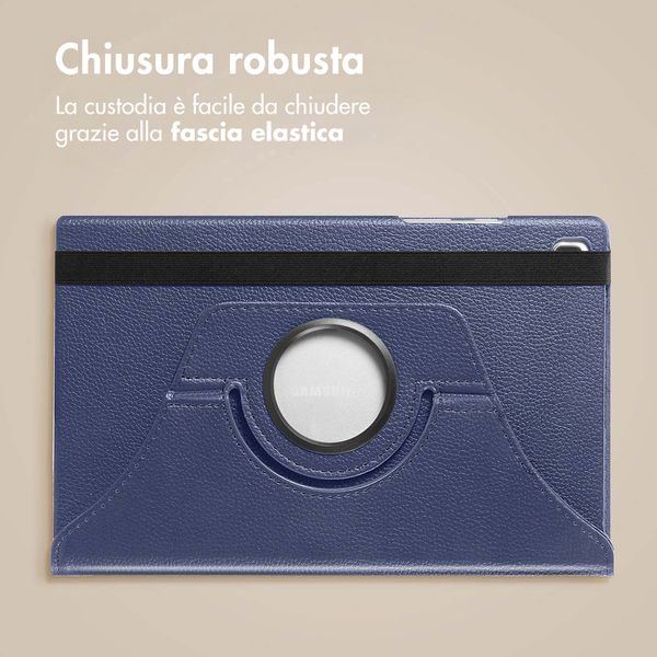 imoshion Cover Girevole a 360° Samsung Galaxy Tab A11 / A9 8.7 pollici - Blu scuro