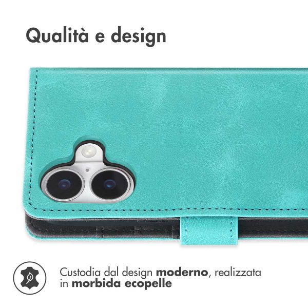 imoshion Cover a libro con Cordino Apple iPhone 17 - Turchese