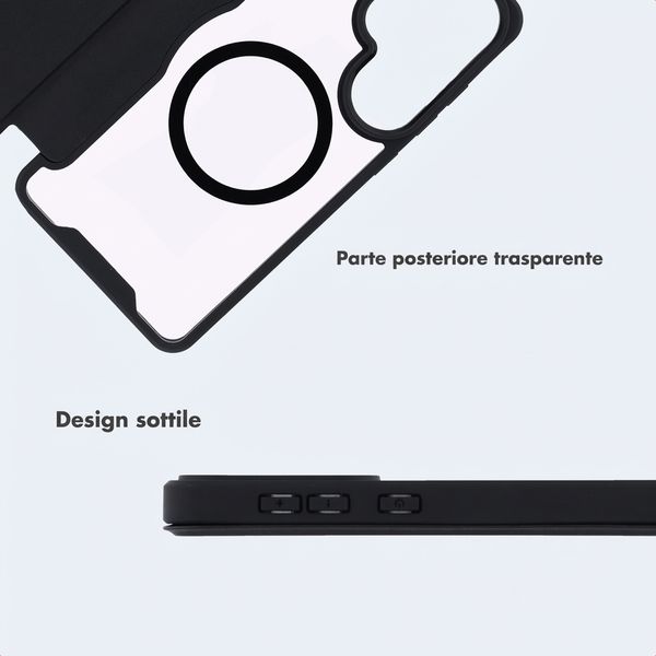 imoshion Bookcase trasparente con MagSafe Samsung Galaxy S26 Ultra - Nero
