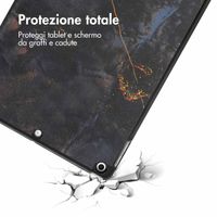 imoshion Cover Trifold Design Apple iPad 9 (2021) 10.2 pollici / iPad 8 (2020) 10.2 pollici / iPad 7 (2019) 10.2 pollici - Black Marble
