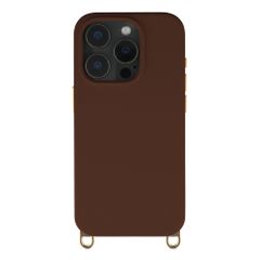 Selencia Cover posteriore Rivièra con MagSafe con ganci rimovibili Apple iPhone 15 Pro - Choco Brown