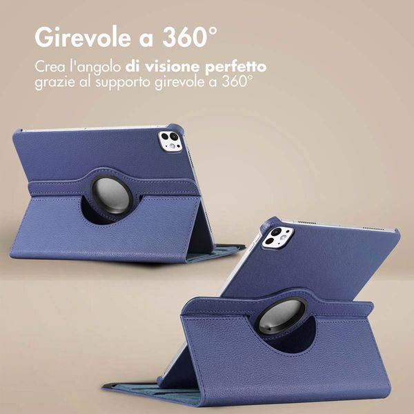 imoshion Cover Girevole a 360° Apple iPad Pro 12.9 (2020/2021/2022) - Blu scuro