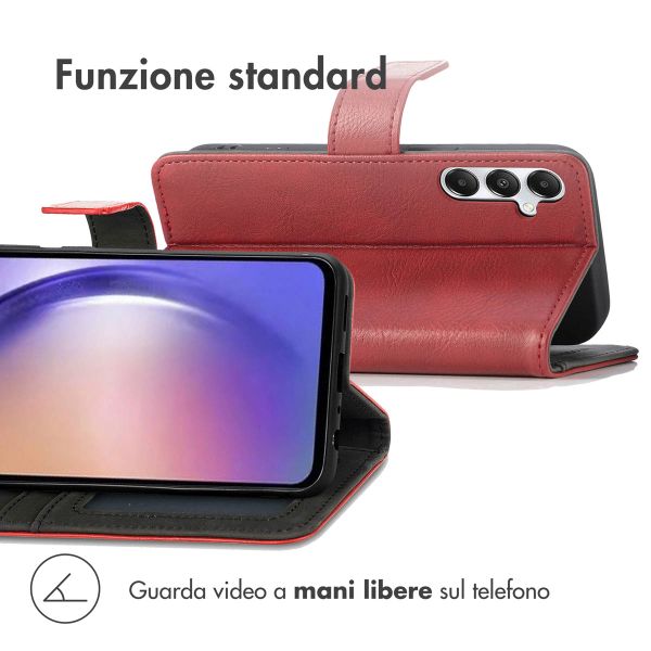 imoshion Cover a libro di Lusso Samsung Galaxy A55 - Rosso