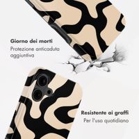 Selencia Cover Posteriore Vivid Apple iPhone 16 - Art Wave Black