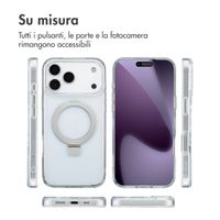 Accezz Cover con anello e supporto con MagSafe Apple iPhone 17 Pro Max - Trasparente