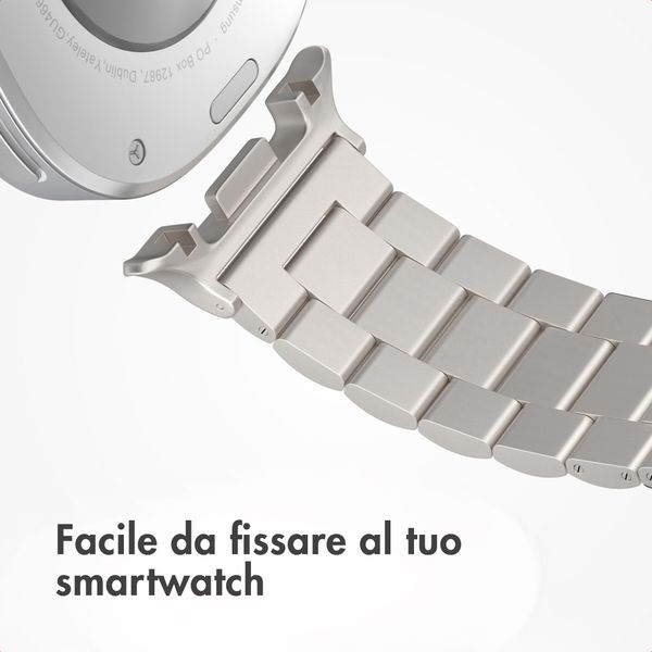 imoshion Cinturino in acciaio Samsung Galaxy Watch 8 (40/44mm) / Classic (46mm) - Luce stellare
