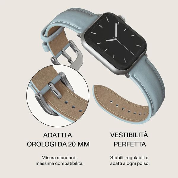 Burga Cinturino in vera pelle Apple Watch | 38/40/41/42 mm - Dream / Silver