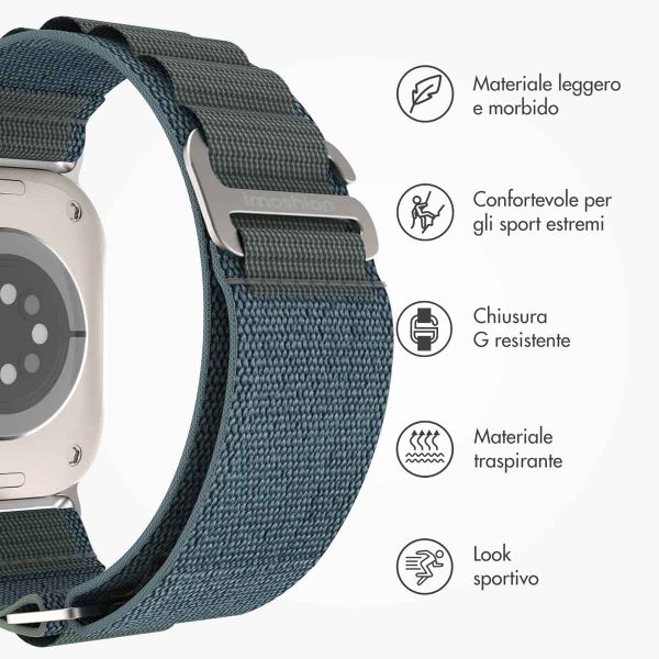 imoshion Cinturino in nylon Alpine Apple Watch | 44/45/46/49 mm - Blu