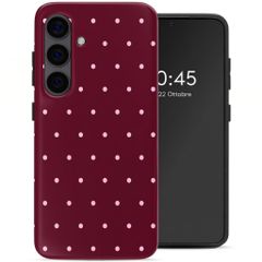 Selencia Cover posteriore Vivid con MagSafe Samsung Galaxy S24 - Happy Dots Burgundy