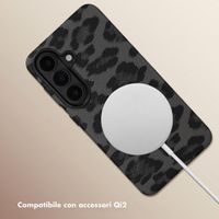 Selencia Cover Sabi Stampa pantera con MagSafe Samsung Galaxy S26 - Midnight Black