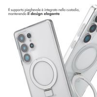 Accezz Cover con anello e supporto con MagSafe Samsung Galaxy S25 Ultra - Trasparente