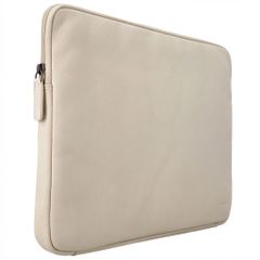 Accezz Custodia per laptop Leather con cerniera 13-14 pollici - Beige