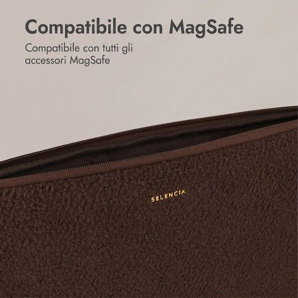 Selencia Cover laptop teddy 13-14 pollici - Choco Brown