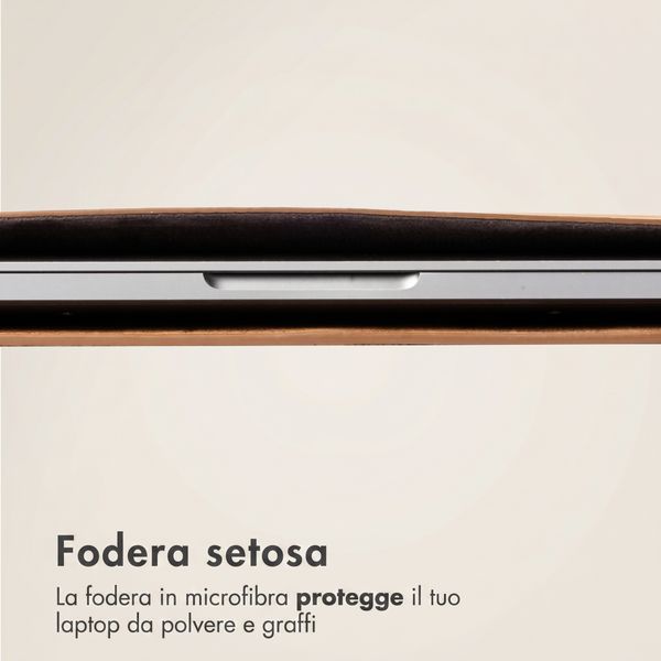 Accezz Cover in pelle per Apple MacBook 15 pollici - Laptopsleeve - Cognac
