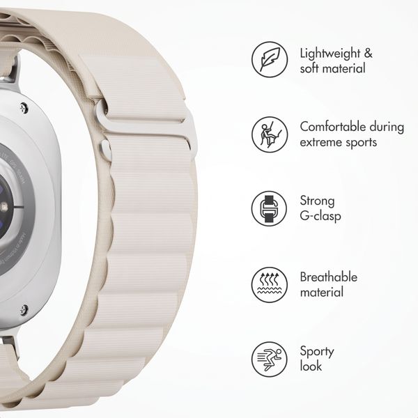 Accezz Cinturino in nylon Alpine Samsung Galaxy Watch Ultra 2 (2026) / Ultra (2024/2025) - Luce stellare