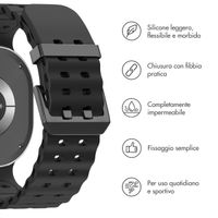 imoshion Cinturino Ocean in silicone Samsung Galaxy Watch 8 (40/44mm) / Classic (46mm) - Nero
