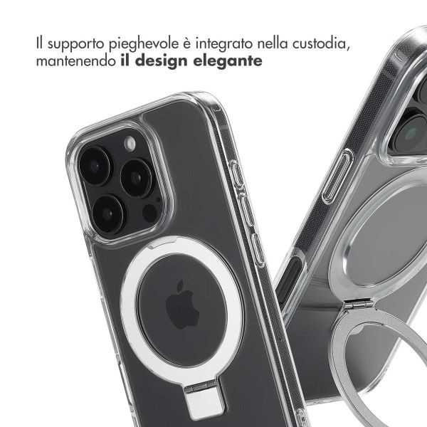 Accezz Cover con anello e supporto con MagSafe Apple iPhone 16 Pro - Trasparente
