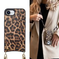 Selencia Cover per telefono Nova con cordino e portacarte Apple iPhone 17e / 16e - Leopard
