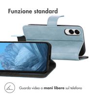 imoshion Cover a libro di Lusso Samsung Galaxy S25 Edge - Azzurro