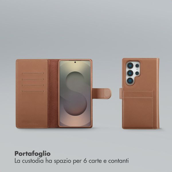Selencia Libreria rimovibile Olyn con MagSafe Samsung Galaxy S25 Ultra - Marrone