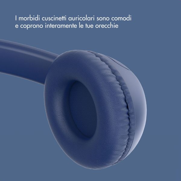 imoshion Cuffie per bambini con filo - cavo AUX - limitatore di decibel - Denim Blue