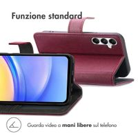 imoshion Cover a libro di Lusso Samsung Galaxy A15 (5G/4G) - Bordeaux