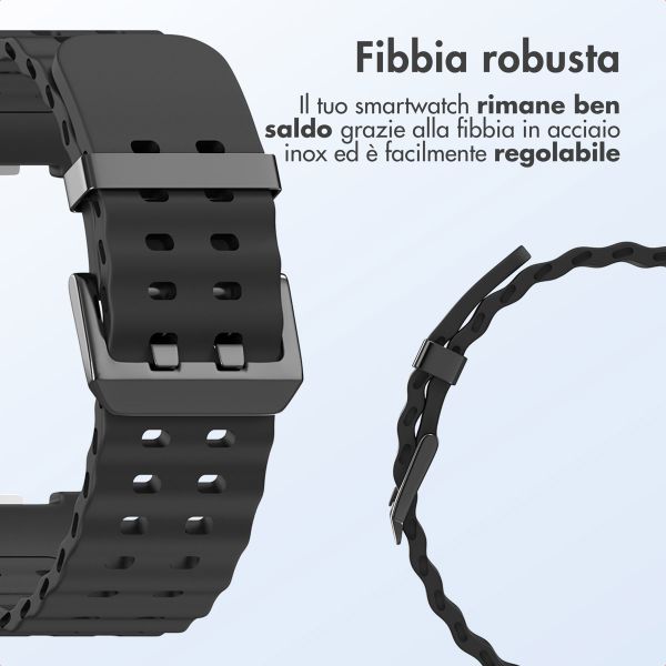 imoshion Cinturino Ocean in silicone Samsung Galaxy Watch 8 (40/44mm) / Classic (46mm) - Nero