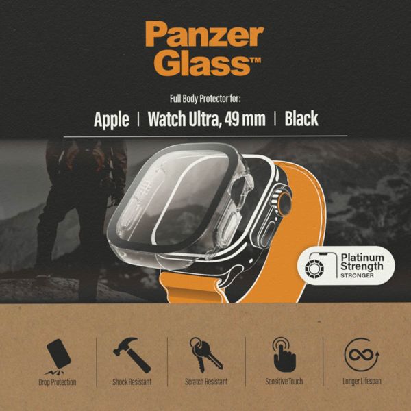 PanzerGlass Cover Full Body Apple Watch Ultra / Ultra 2 / Ultra 3 - 49 mm - Black