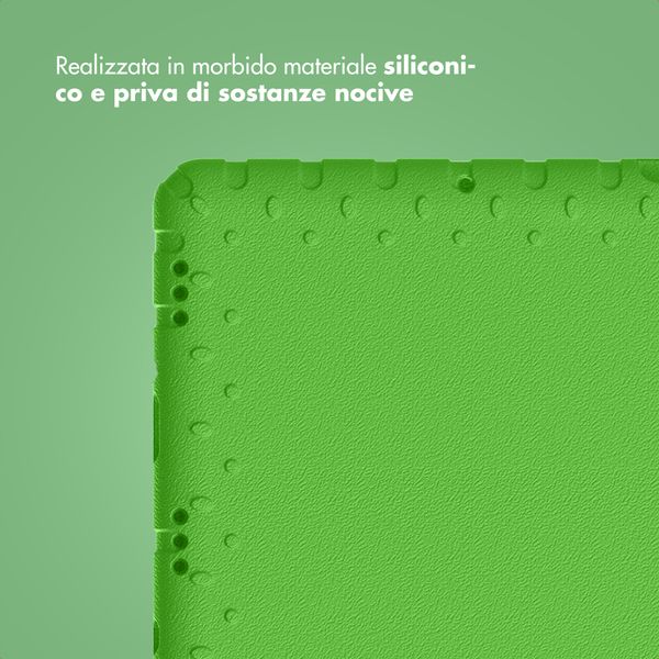 imoshion Cover Posteriore Kidsproof con Maniglia Samsung Galaxy Tab A11 Plus / A9 Plus - Verde