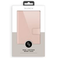 Selencia Cover a libro in vera pelle Apple iPhone 14 Pro - Dusty Pink
