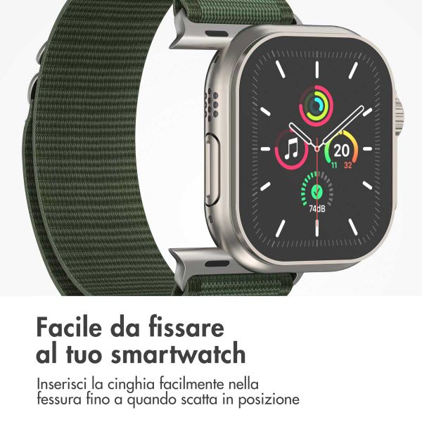 imoshion Cinturino in nylon Alpine Apple Watch | 44/45/46/49 mm - Verde