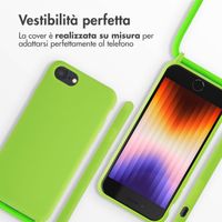 imoshion Cover in Silicone con Cordino Apple iPhone SE (2022 / 2020) / 8 / 7 - Fluor Groen