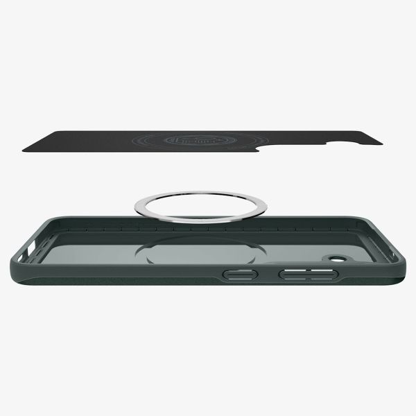 Spigen Cover posteriore Thin Fit MagSafe Samsung Galaxy S25 - Abyss Green