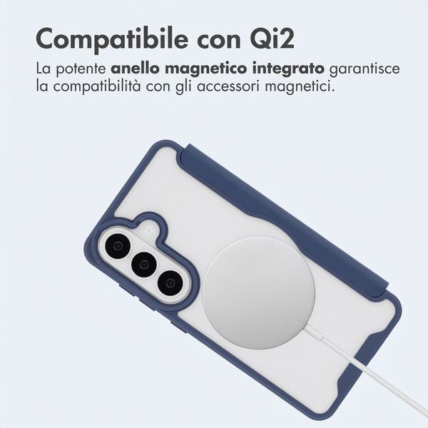 imoshion Bookcase trasparente con MagSafe Samsung Galaxy S26 - Blu