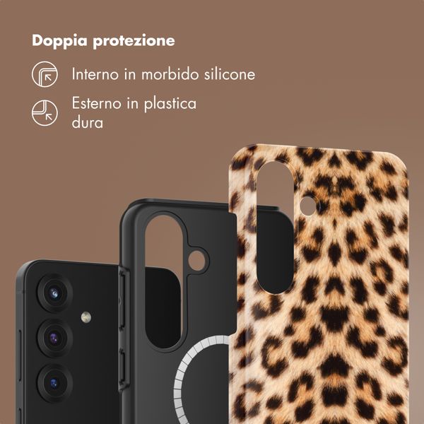 Selencia Cover posteriore Vivid con MagSafe Samsung Galaxy S25 - Wild Leo