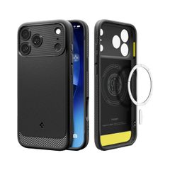 Spigen Cover Rugged Armor con MagSafe Apple iPhone 17 Pro - Matte Black