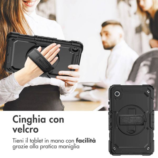 Accezz Cover Posteriore Resistente con tracolla Samsung Galaxy Tab A9 8.7 pollici - Nero