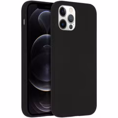 Accezz Cover in silicone liquido con MagSafe Apple iPhone 12 (Pro) - Nero
