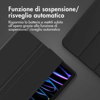 Accezz Cover a libro in silicone Smart Apple iPad Air 11 pollici (2026) M4 / (2025) M3 / (2024) M2 / Air 5 (2022) / Air 4 (2020) - Nero