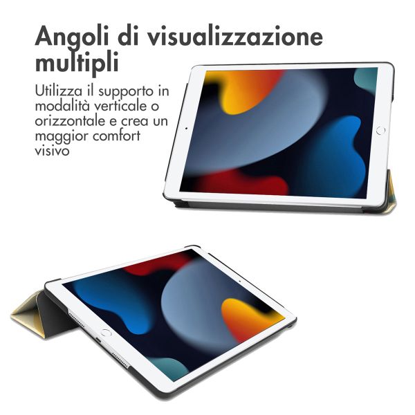 imoshion Cover Trifold Design Apple iPad 9 (2021) 10.2 pollici / iPad 8 (2020) 10.2 pollici / iPad 7 (2019) 10.2 pollici - Citrus Dream