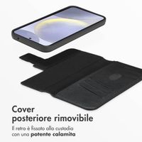 Accezz Cover in pelle 2 in 1 con MagSafe Samsung Galaxy S24 Plus - Onyx Black