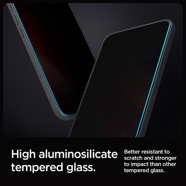 Spigen Vetro temperato privacy GLAStR EZ Fit + Applicatore - confezione da 2 Apple iPhone 16 Pro Max / 17 Pro Max