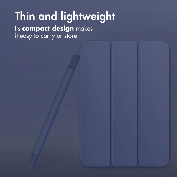 Accezz Cover a libro in silicone Smart Apple iPad 11 (2025) 11 pollici A16 / iPad 10 (2022) 10.9 pollici - Blu scuro